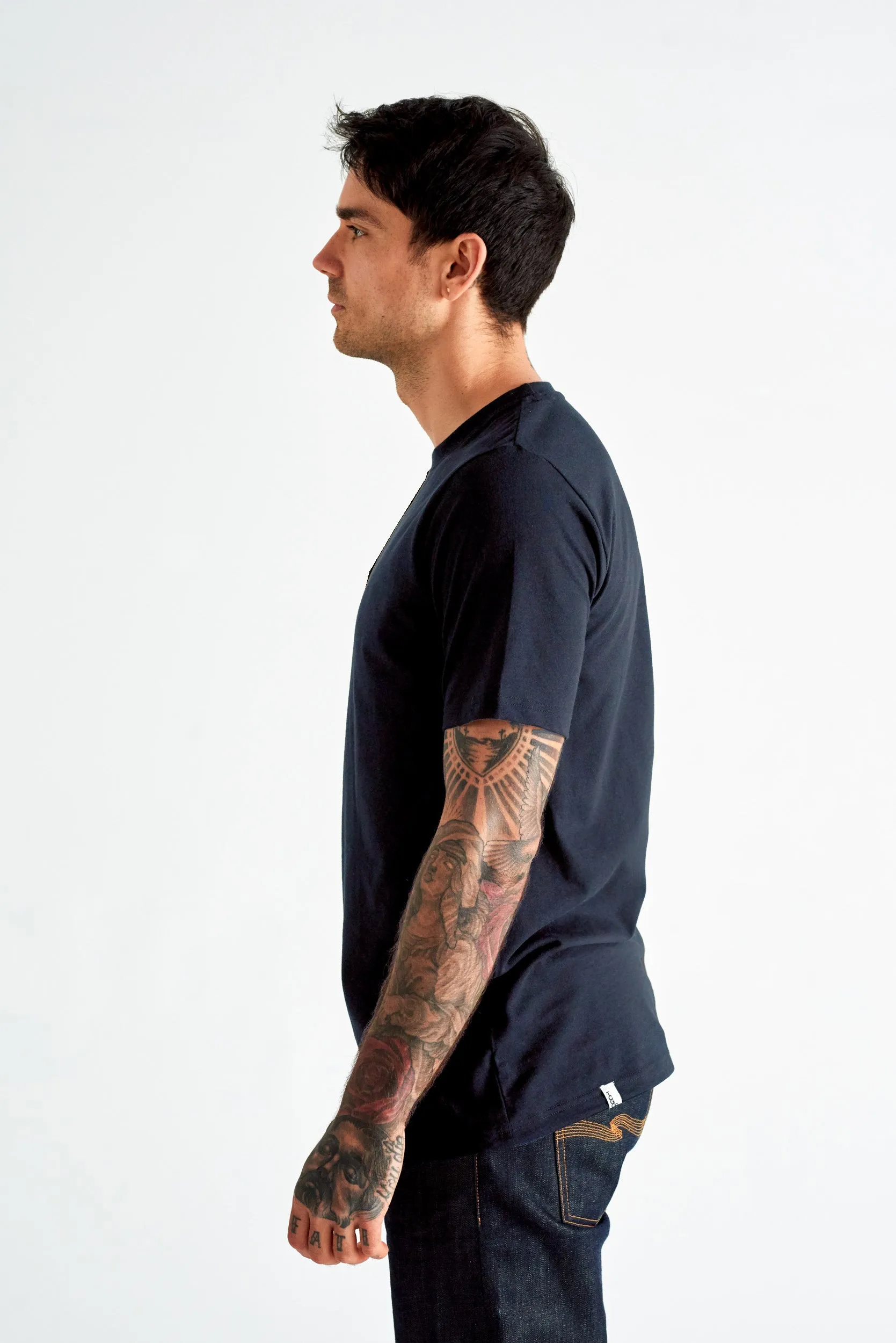 JOHN CITIZEN T-SHIRT - NAVY sold by The Common Good Company product image thumbnail 3