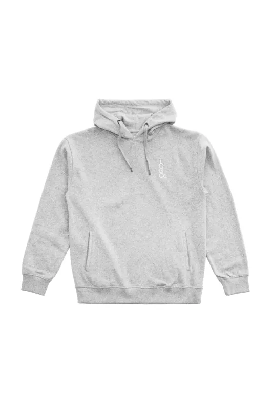 PLAIN DANE GREY BOX FIT HOODIE - MONOGRAM made by The Common Good Company
