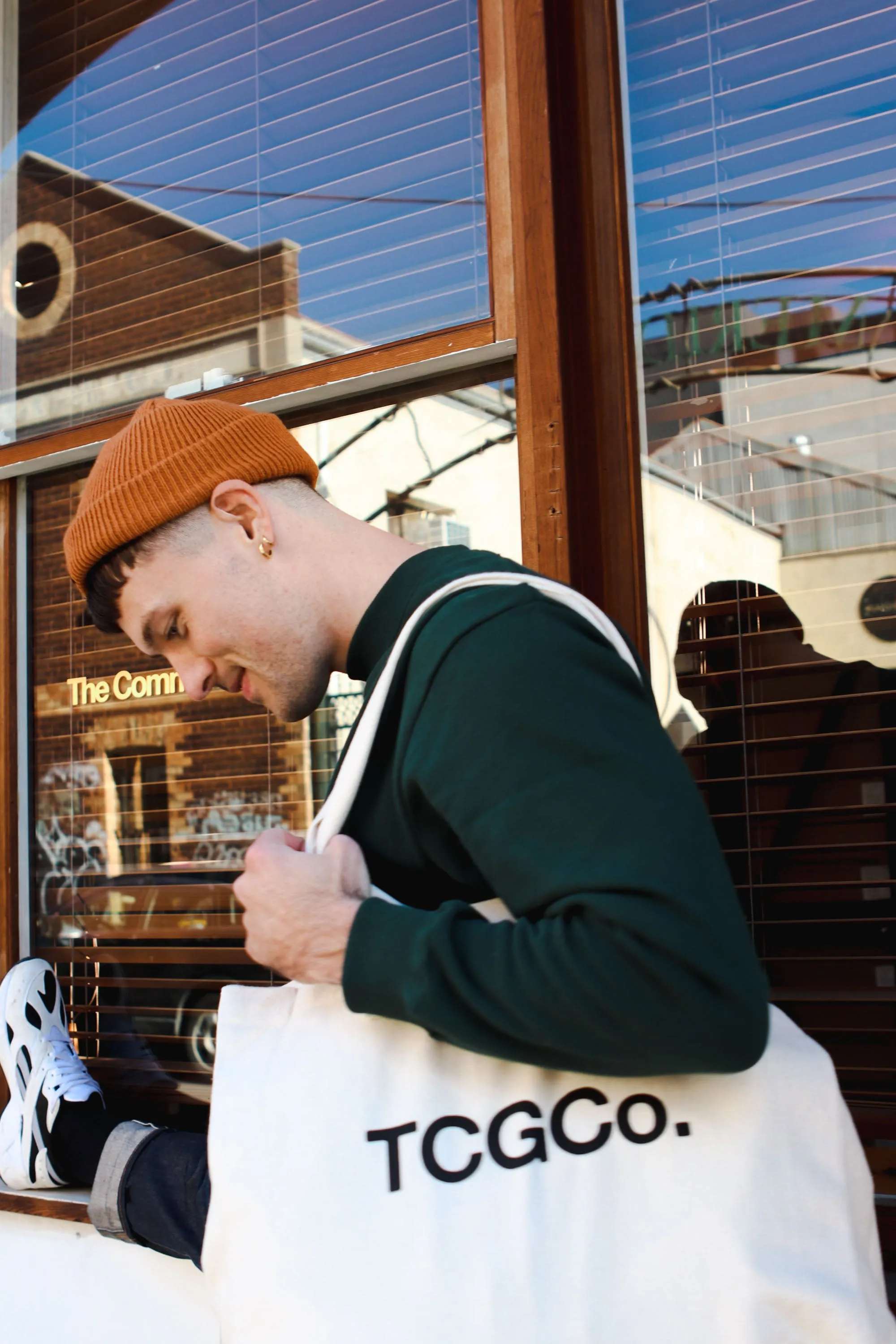 Rex - 100% Recycled Beanie Ochre sold by The Common Good Company product image thumbnail 2