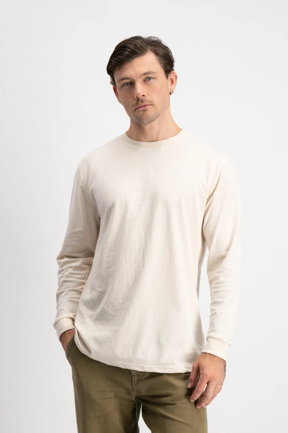 Joe Blow Long Sleeve Tee - Oat sold by The Common Good Company product image thumbnail 2