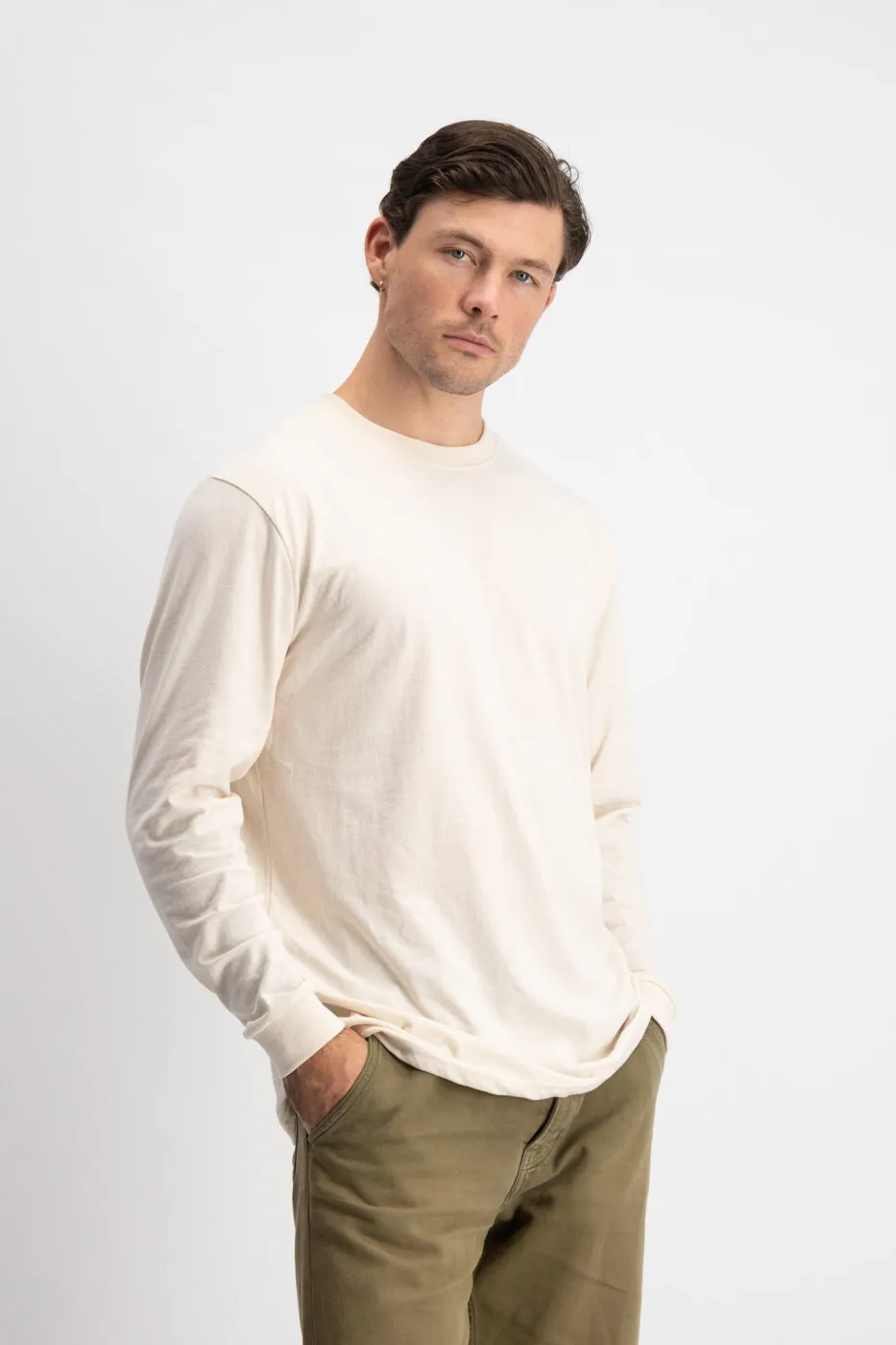 Joe Blow Long Sleeve Tee - Oat sold by The Common Good Company product image thumbnail 3