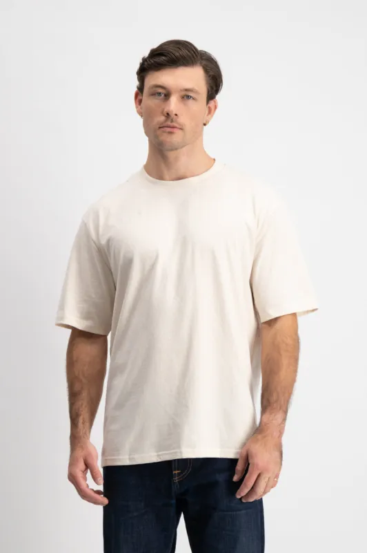 Dean James T-shirt - Oat sold by The Common Good Company