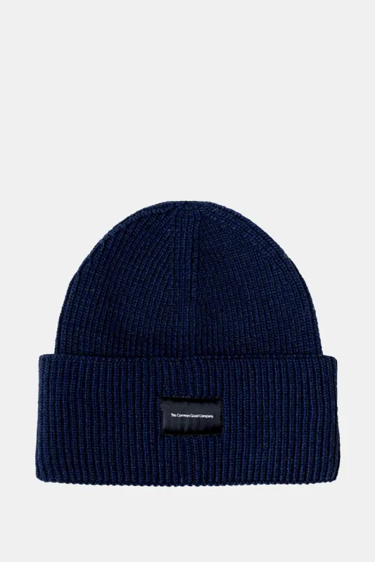 Olaf - 100% Recycled Beanie Navy sold by The Common Good Company