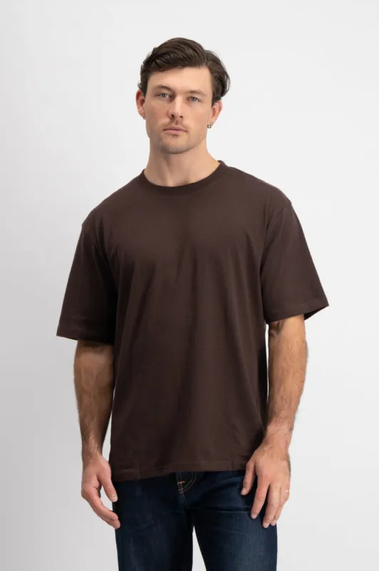 Dean James T-shirt - Chocolate sold by The Common Good Company