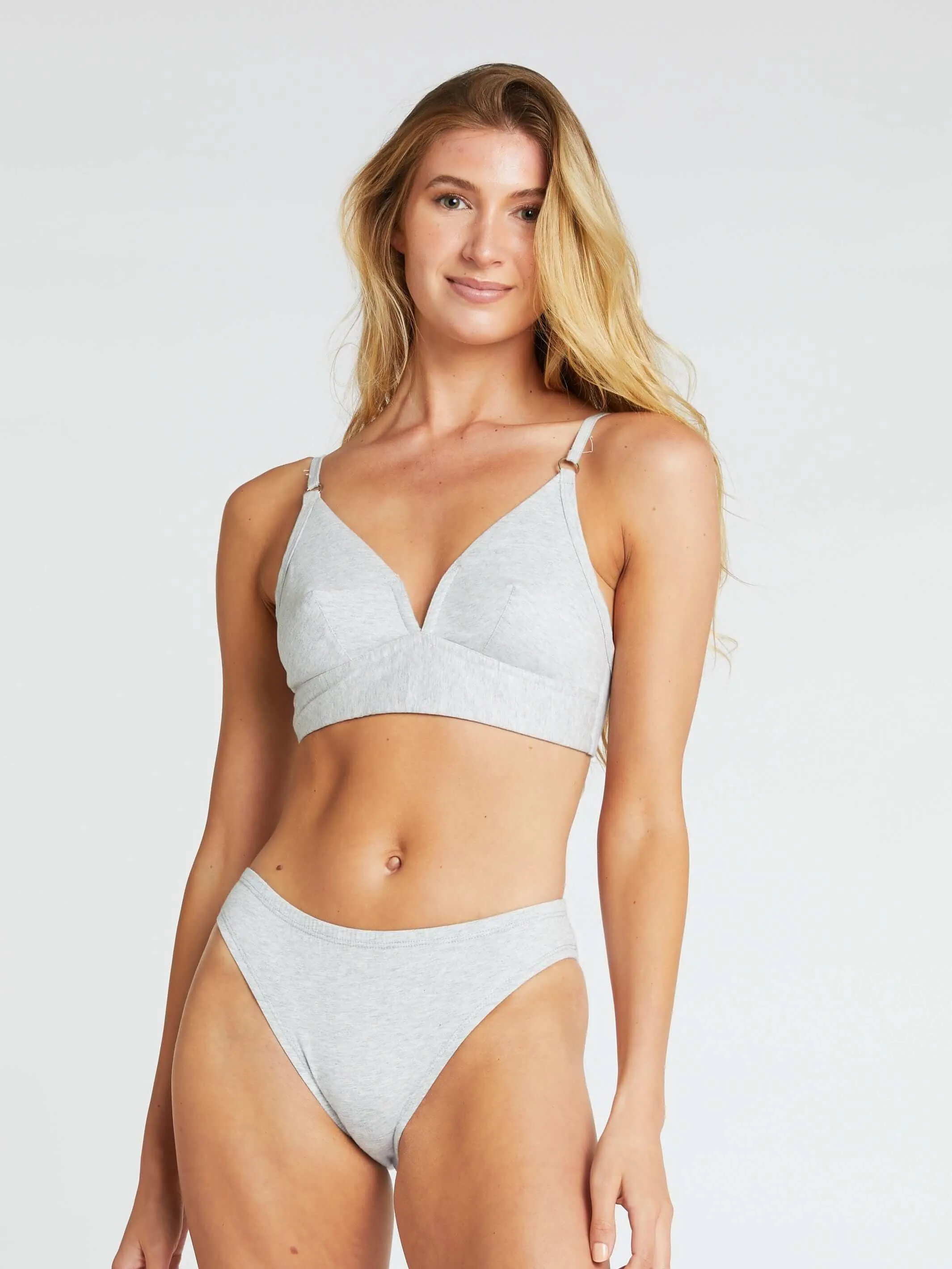 V for Victory Bra - Grey Marl sold by The Very Good Bra product image thumbnail 4