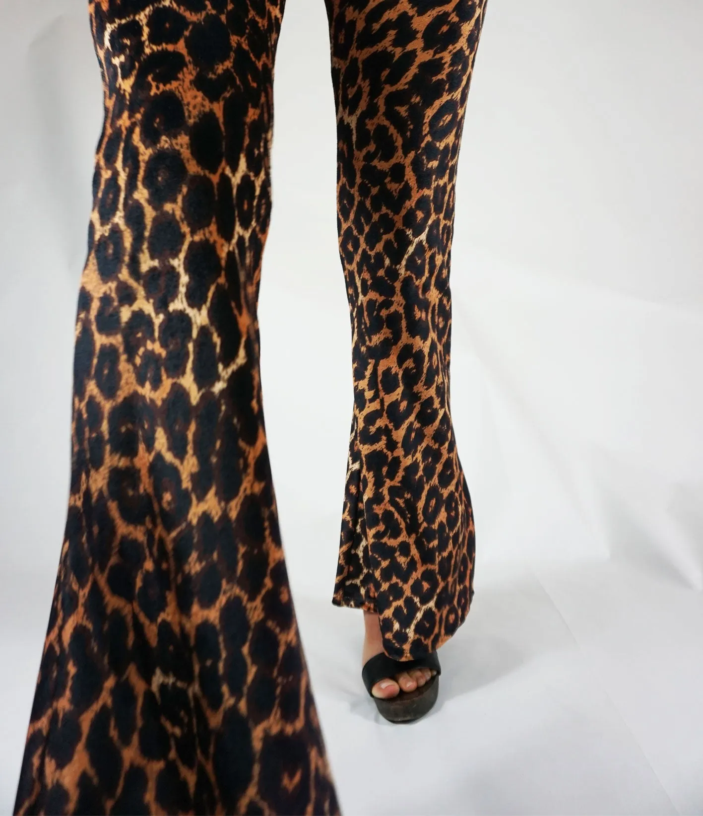 Leopard Print Velvet Flares - Exclusive Design sold by Flare Street product image thumbnail 5