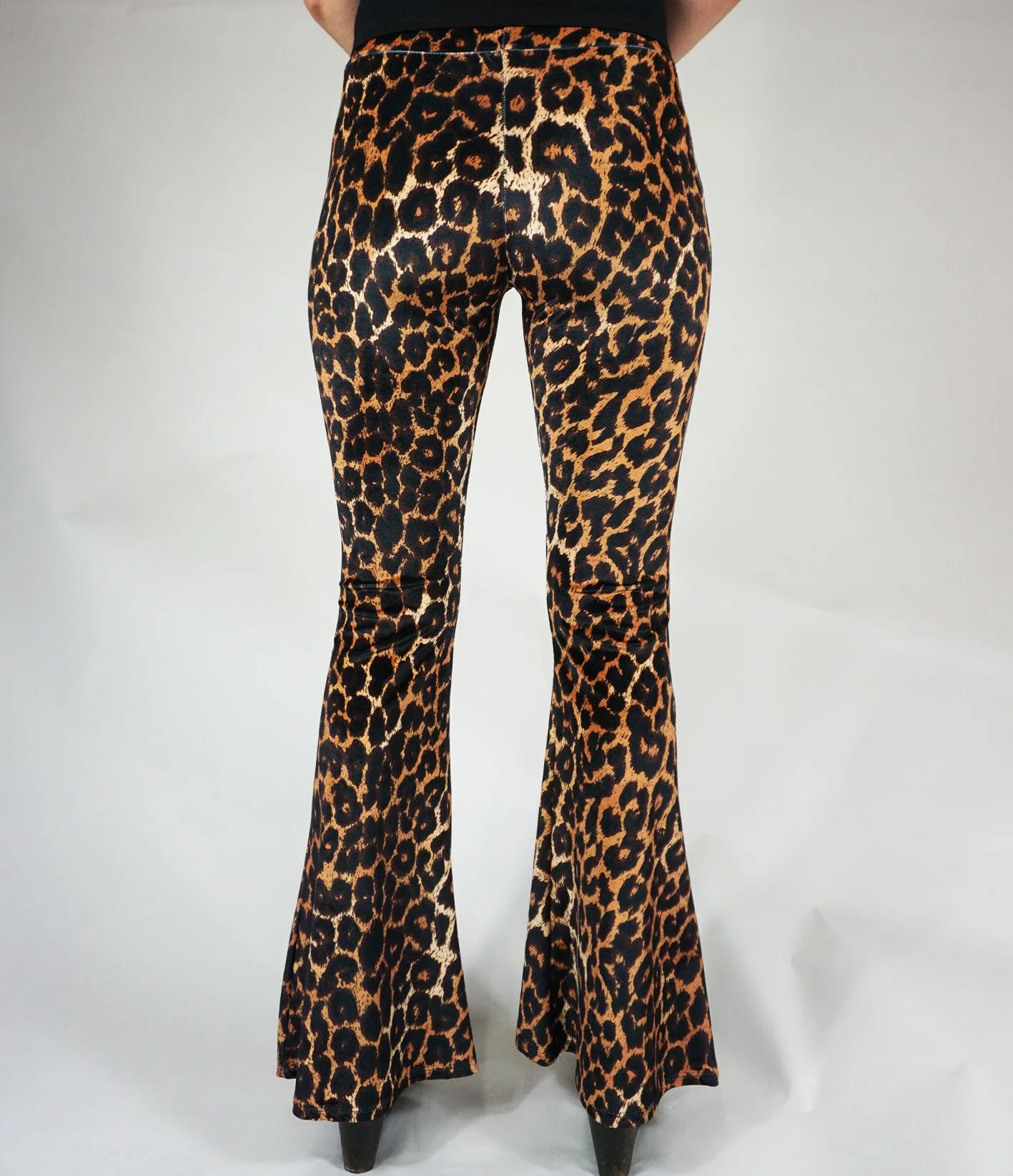 Leopard Print Velvet Flares - Exclusive Design sold by Flare Street product image thumbnail 4