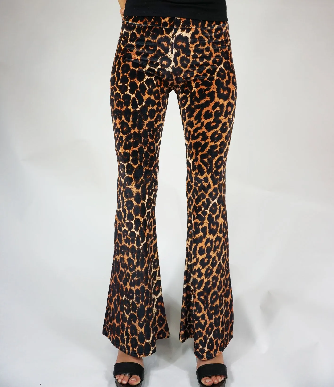 Leopard Print Velvet Flares - Exclusive Design sold by Flare Street product image thumbnail 2