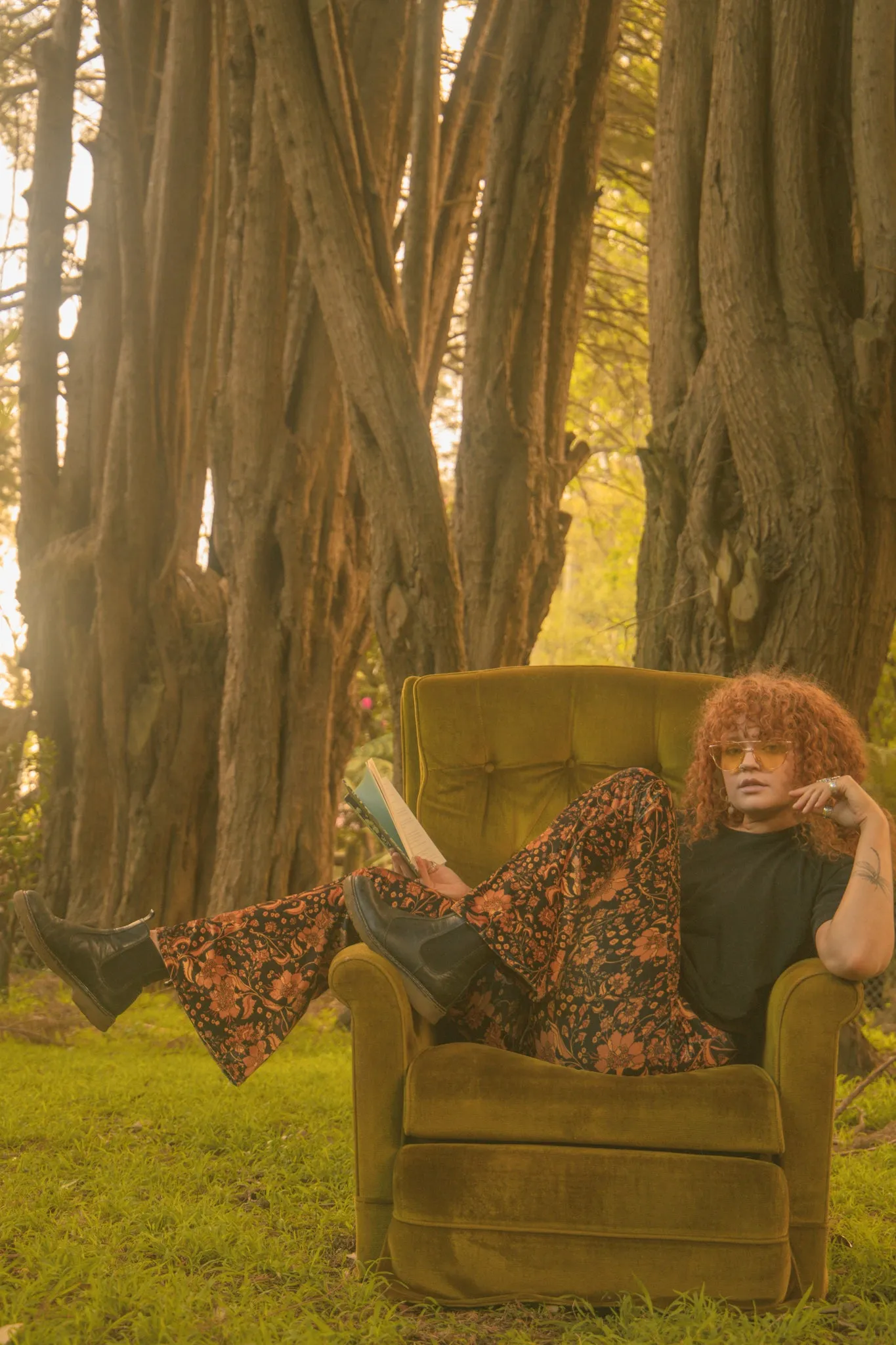 Donyale Flares - Golden Brown Velvet sold by Flare Street product image thumbnail 5