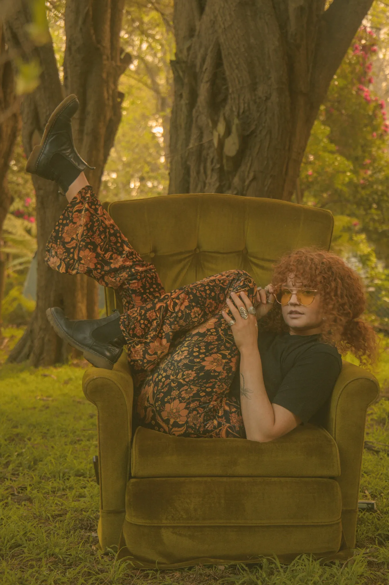 Donyale Flares - Golden Brown Velvet sold by Flare Street product image thumbnail 3