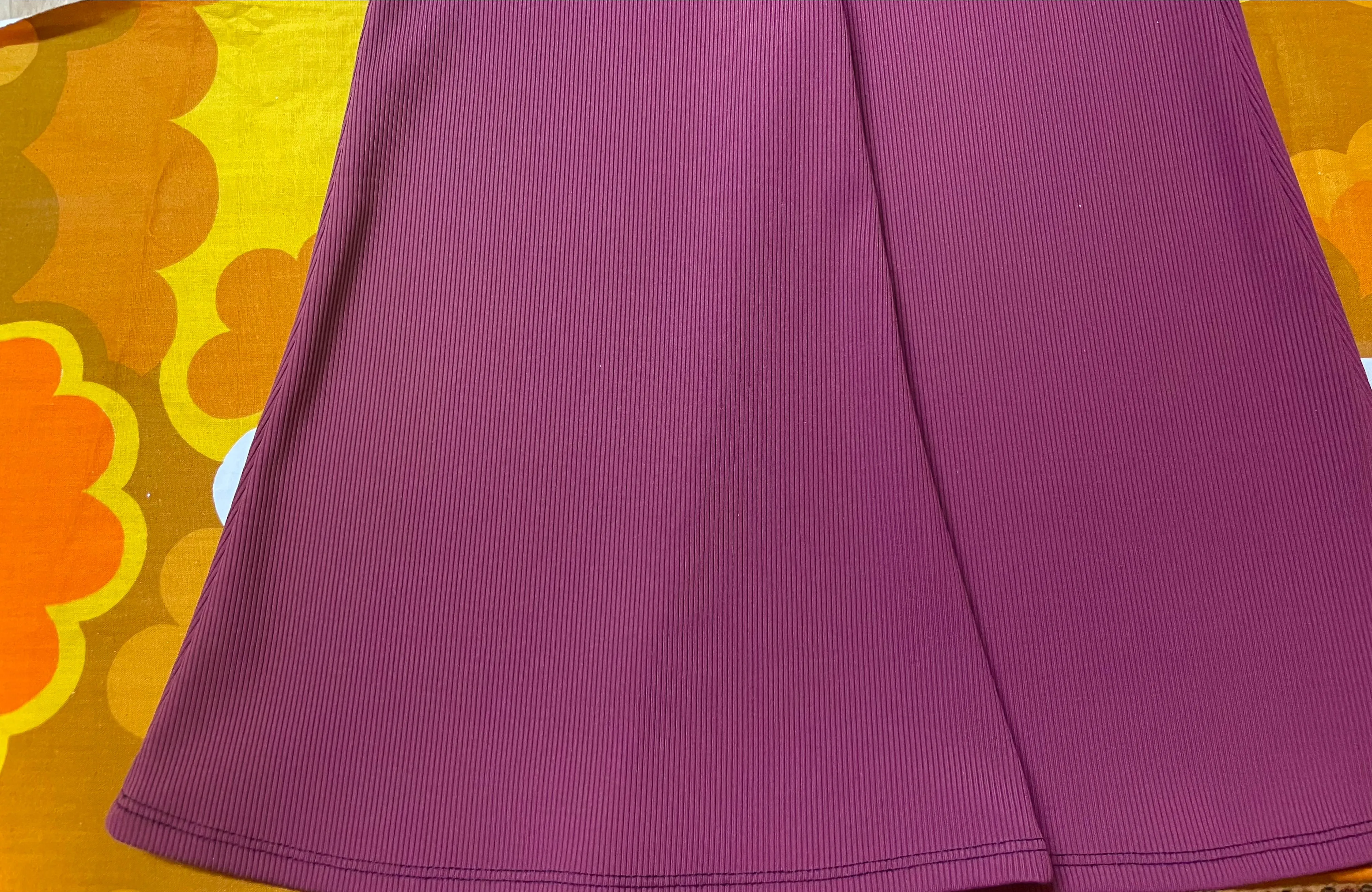 Ribbed Flares in Plum Burgundy - Recycled Fabric sold by Flare Street product image thumbnail 2