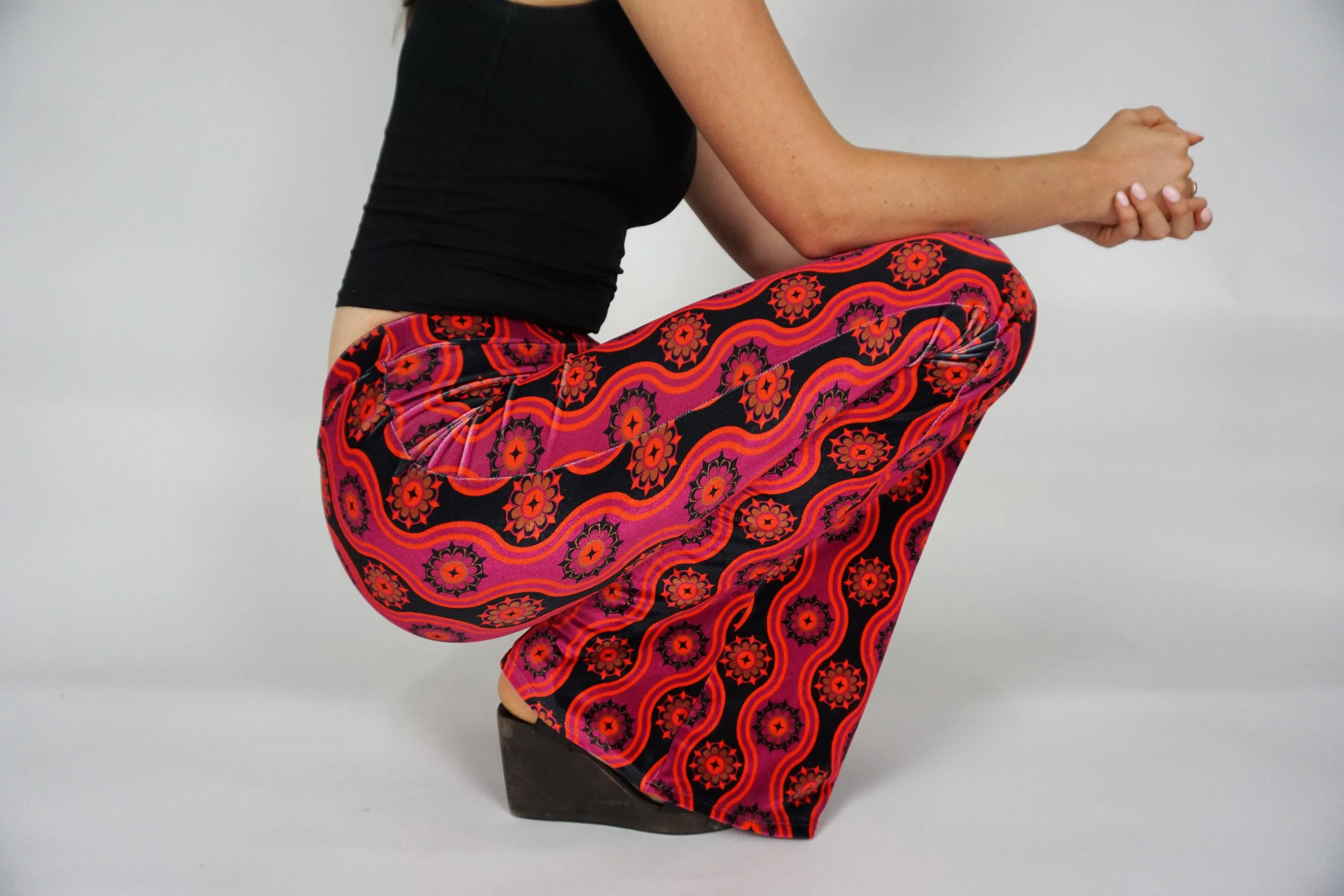 Ophir Velvet Flares - Pink sold by Flare Street