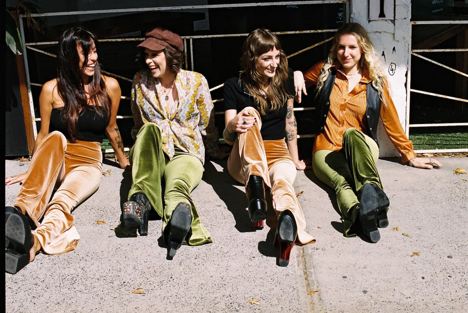 Copper Burnt Orange Plain Velvet Flares sold by Flare Street product image thumbnail 5