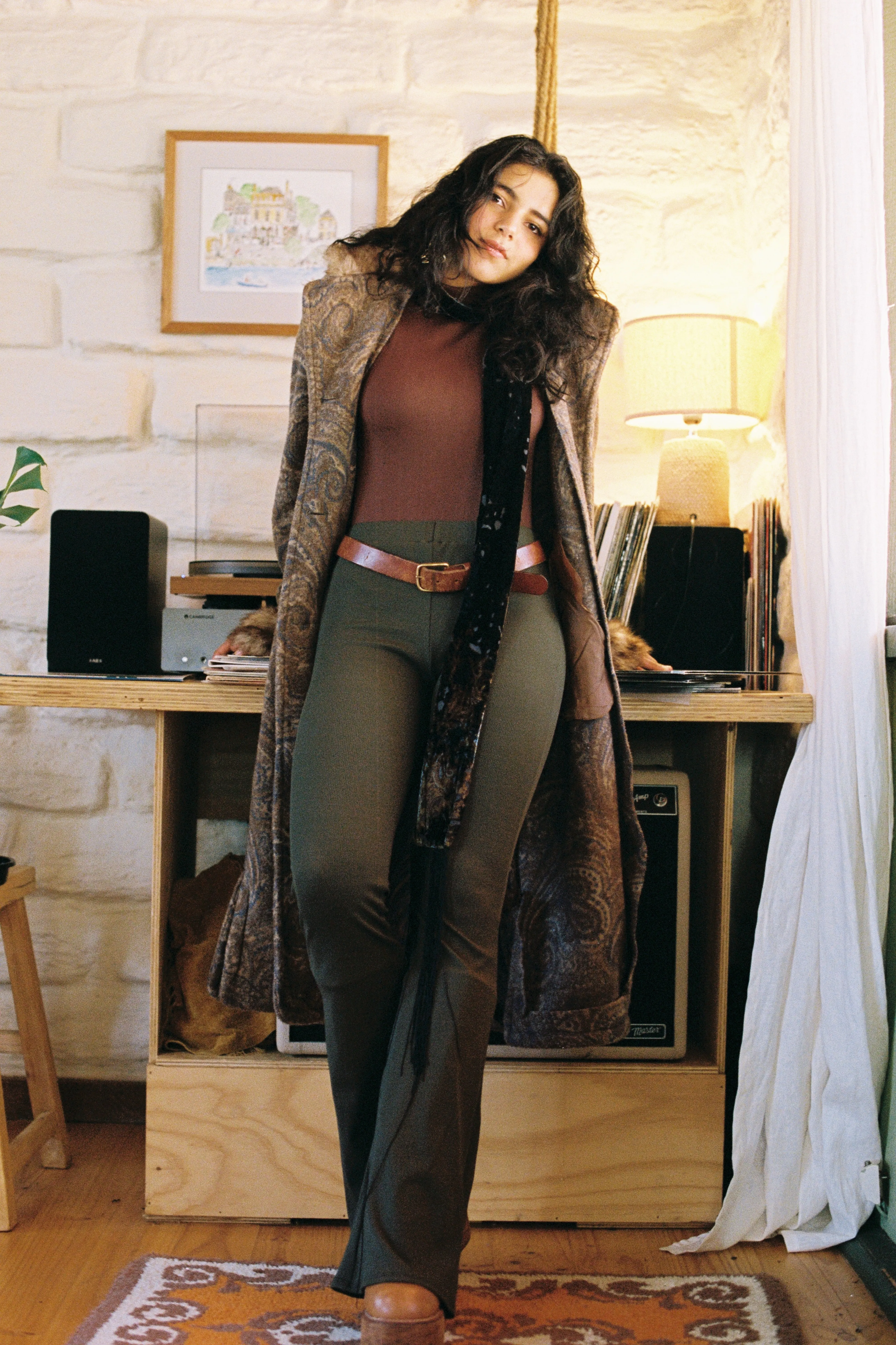 Ribbed Flares in Olive Green - Recycled Fabric sold by Flare Street product image thumbnail 3