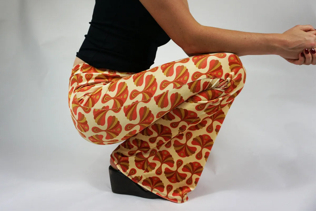 Etta Flares - Cream Velvet sold by Flare Street