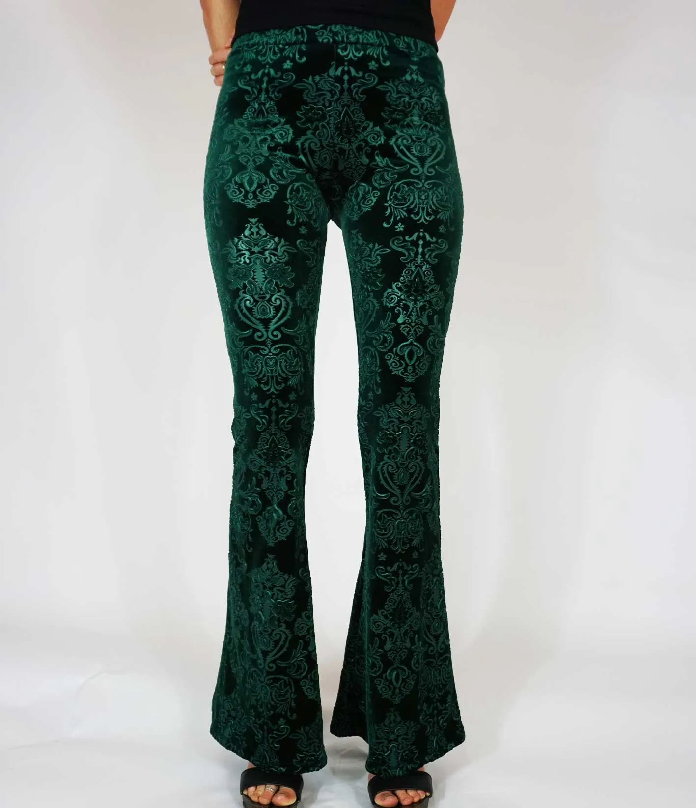 Faerydae Flares - Emerald Green Velvet sold by Flare Street product image thumbnail 2