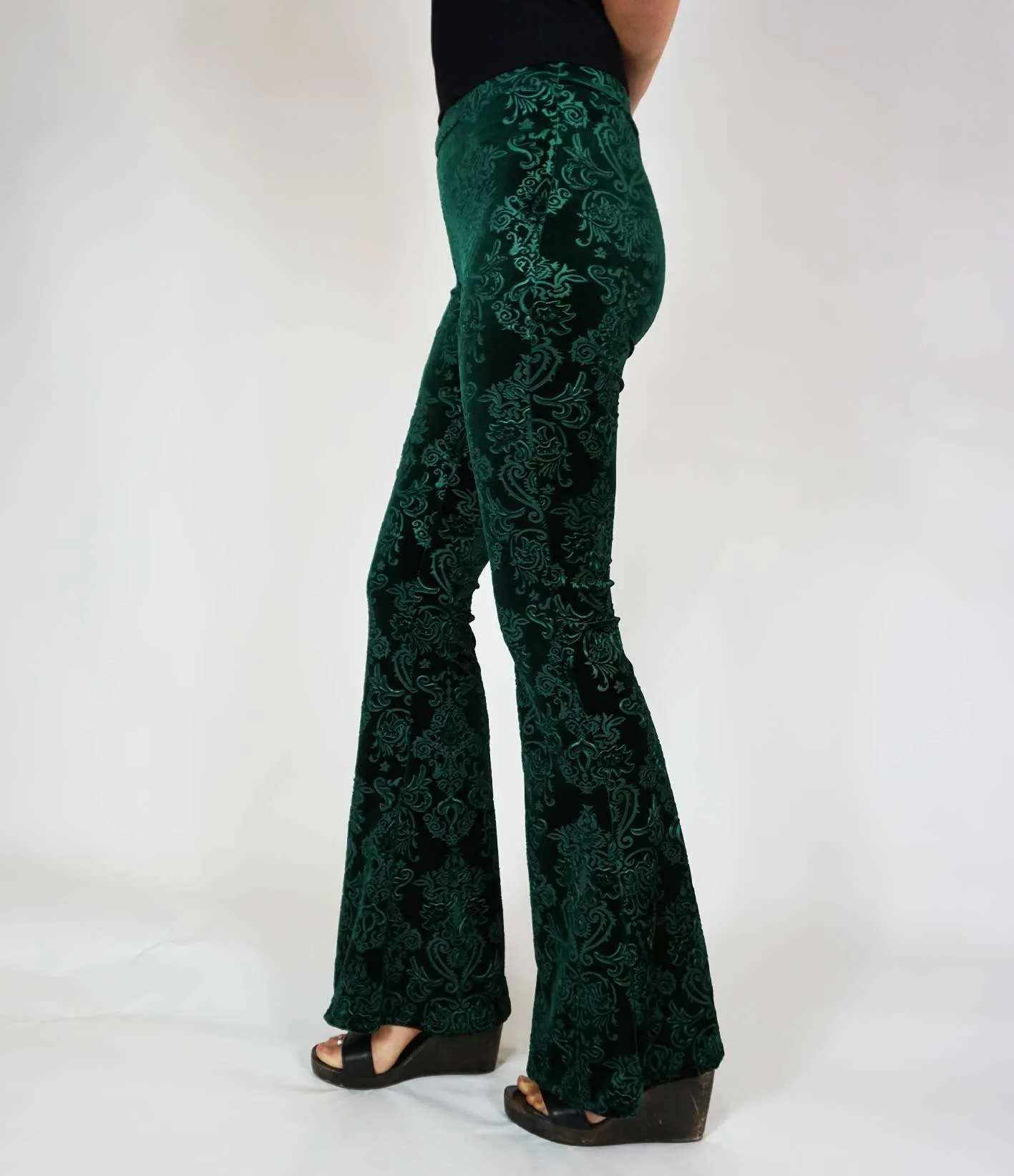 Faerydae Flares - Emerald Green Velvet sold by Flare Street product image thumbnail 3