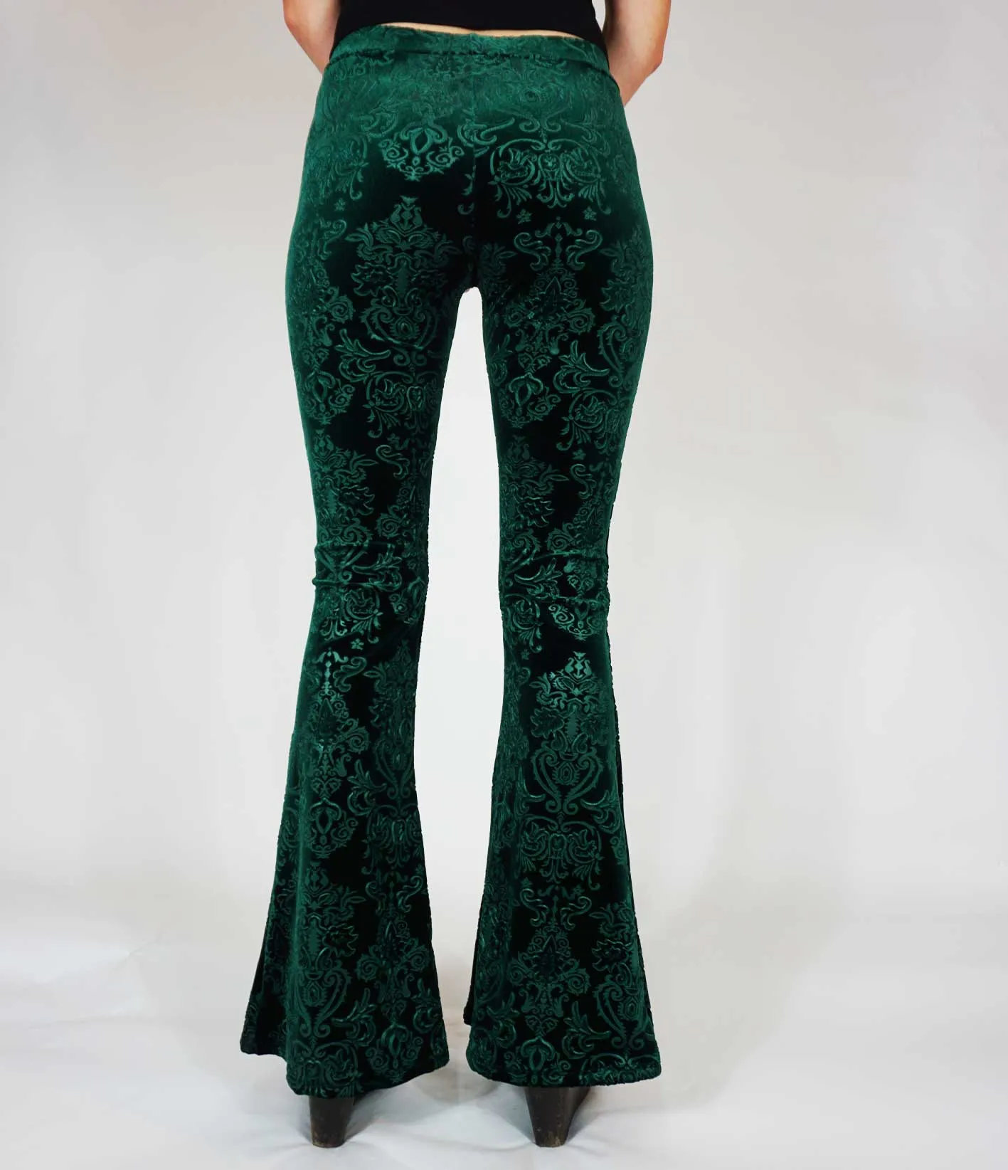 Faerydae Flares - Emerald Green Velvet sold by Flare Street product image thumbnail 4