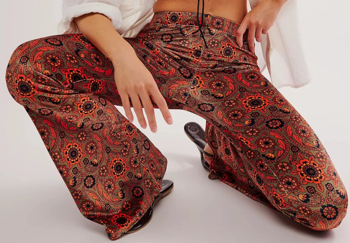 Odetta Flares in Rust sold by Flare Street
