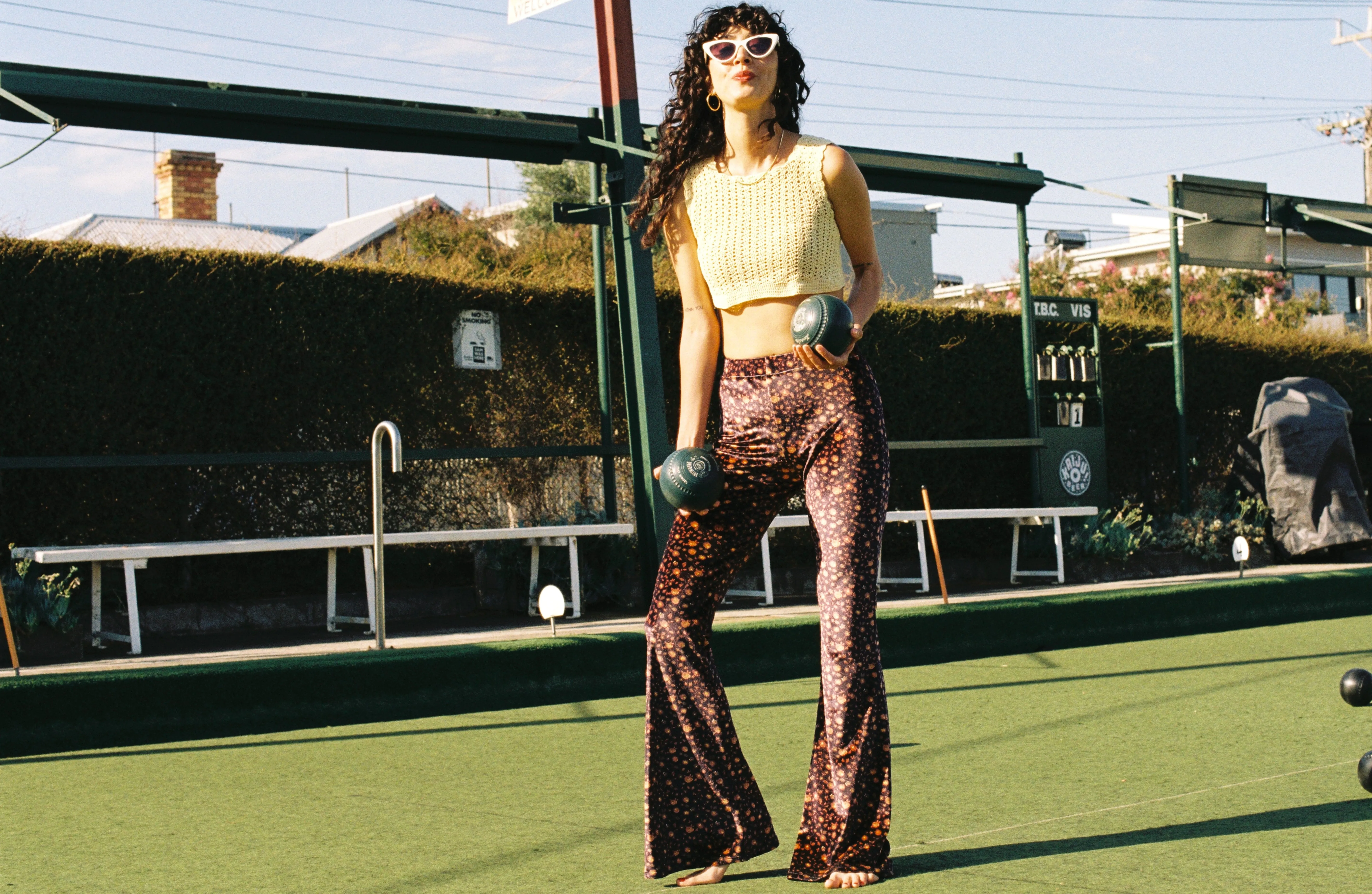 Clover Flares - Golden Brown Velvet sold by Flare Street product image thumbnail 2