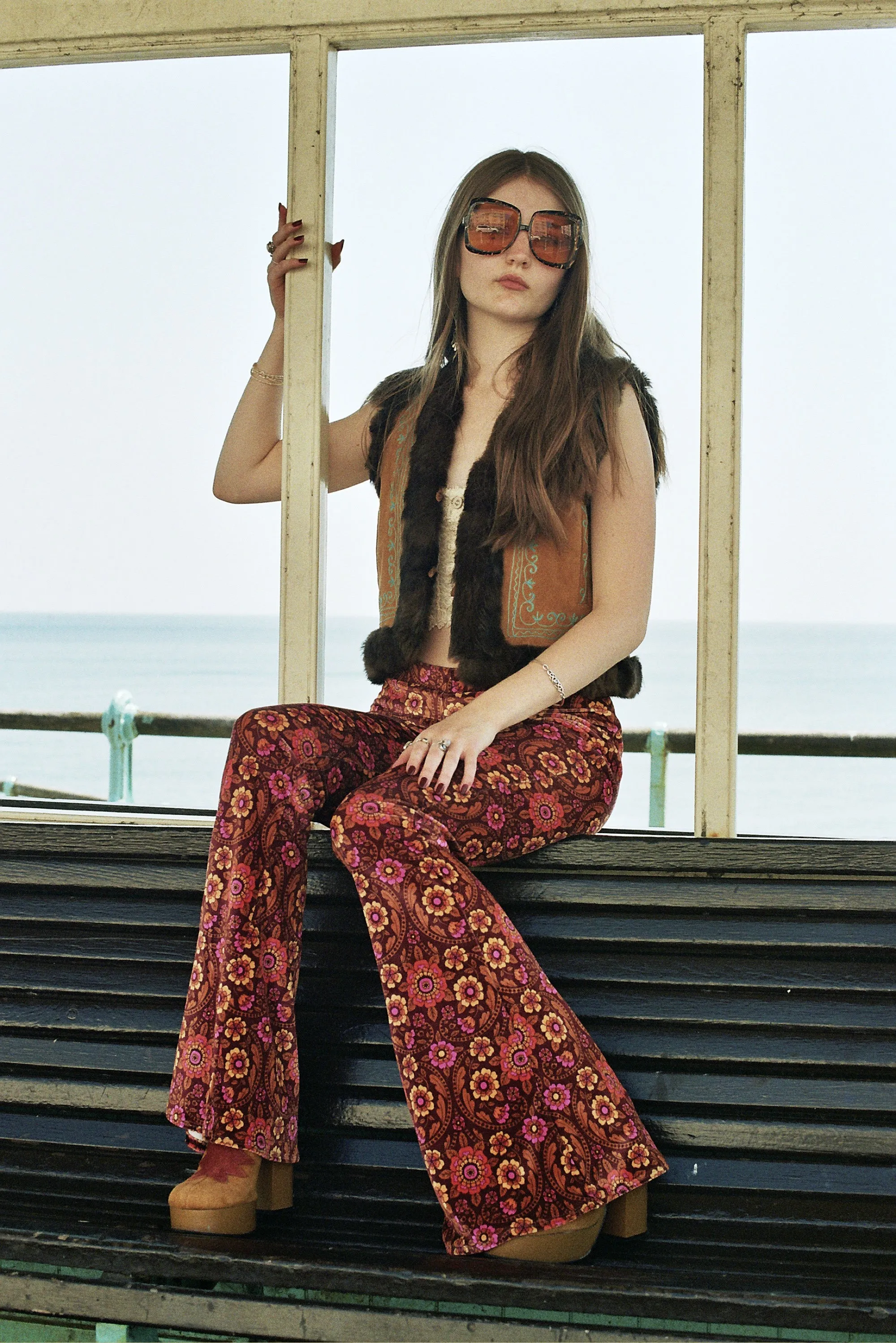 Odetta Flares in Tan sold by Flare Street product image thumbnail 4
