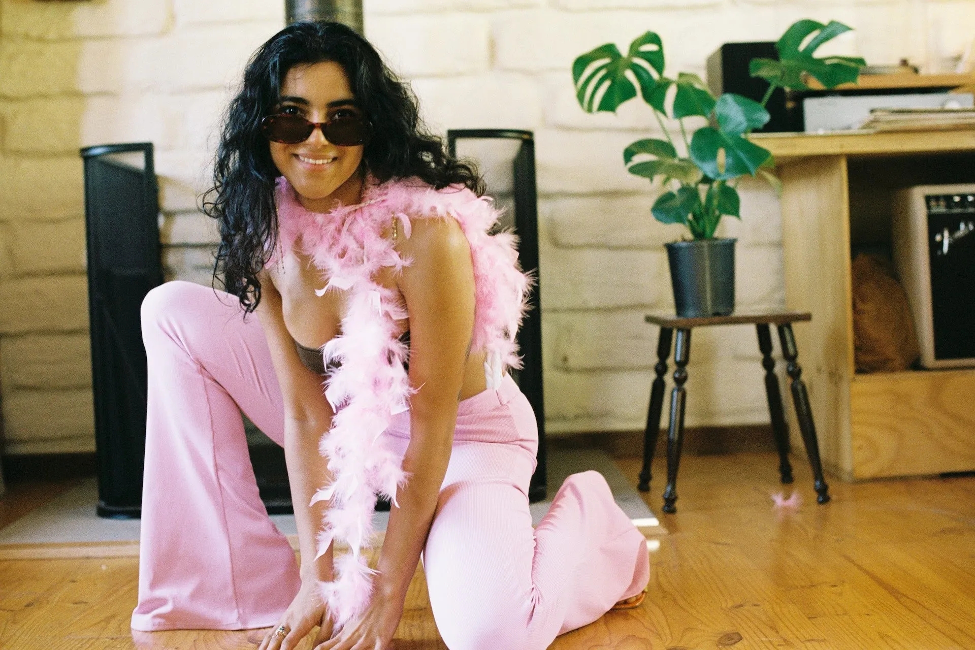 Ribbed Flares in Pink - Recycled Fabric sold by Flare Street product image thumbnail 4