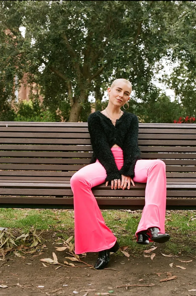 Hot Pink Velvet Flares sold by Flare Street product image thumbnail 4