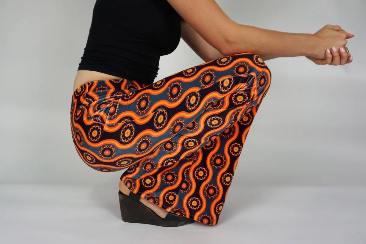 Ophir Velvet Flares - Blue sold by Flare Street