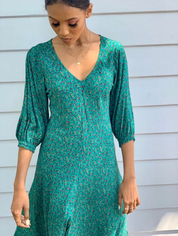 Zoe Vintage Green Dress sold by All the Wild Roses
