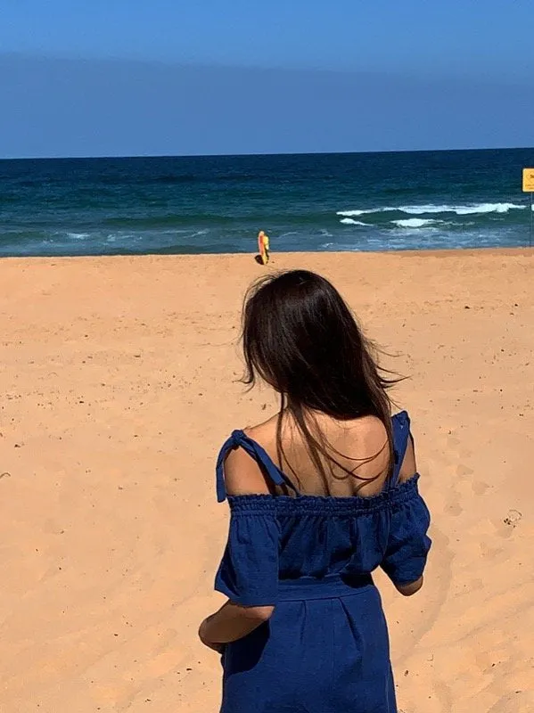 Tia Indigo Linen Jumpsuit sold by All the Wild Roses product image thumbnail 2