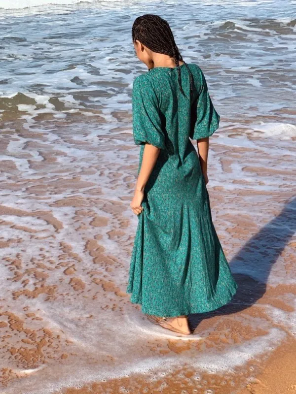 Zoe Vintage Floral Maxi Dress sold by All the Wild Roses