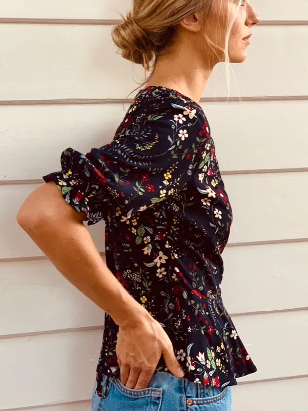 Lia Spiced Red Wrap Blouse sold by All the Wild Roses product image thumbnail 5