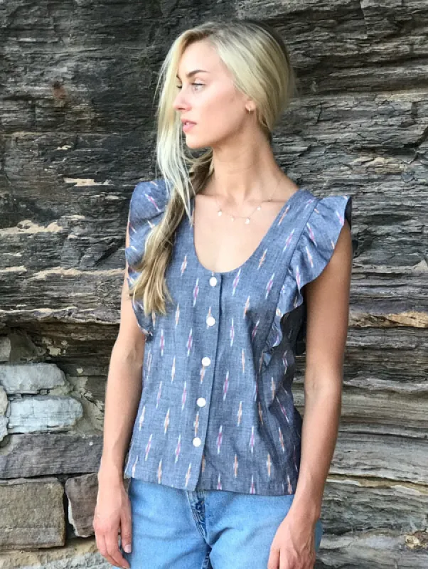 Mia Handwoven Cotton Reversible Top sold by All the Wild Roses