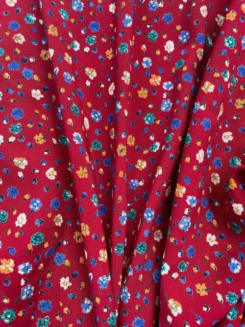 Melia Red Floral Wrap Blouse sold by All the Wild Roses product image thumbnail 3