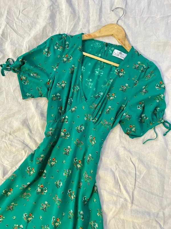 Dylan Green Vintage Floral Midi Dress sold by All the Wild Roses product image thumbnail 4