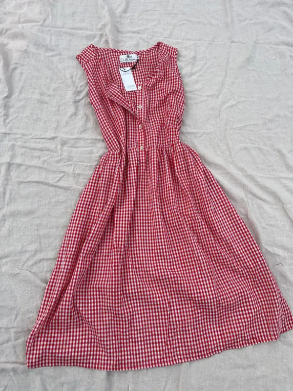 Gigi Red Gingham Cotton Midi Dress sold by All the Wild Roses