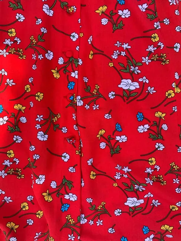 Nila Red Floral Dress sold by All the Wild Roses product image thumbnail 5