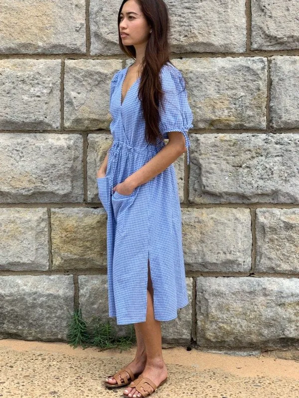 Gaia Blue Gingham Dress (Pre-Order) sold by All the Wild Roses product image thumbnail 5