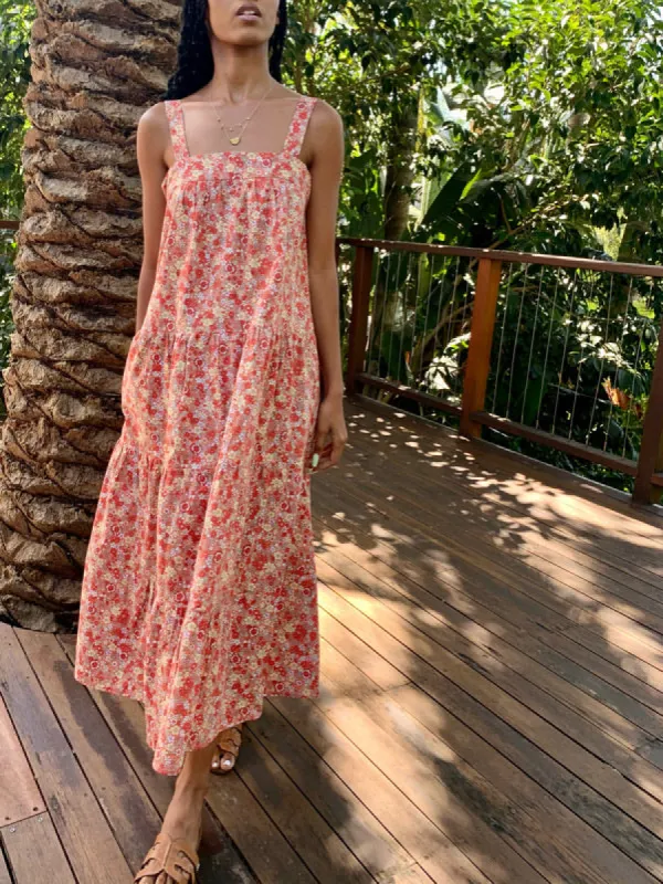 Arabella Sunset Floral Cotton Dress sold by All the Wild Roses