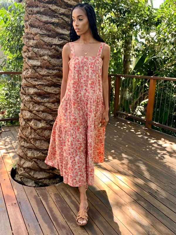 Arabella Sunset Floral Cotton Dress sold by All the Wild Roses product image thumbnail 4