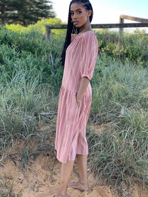 Talia Short Sleeve Gingham Dress sold by All the Wild Roses product image thumbnail 5