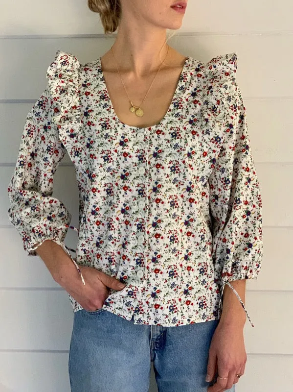 Chloe Vintage Floral Top sold by All the Wild Roses product image thumbnail 3