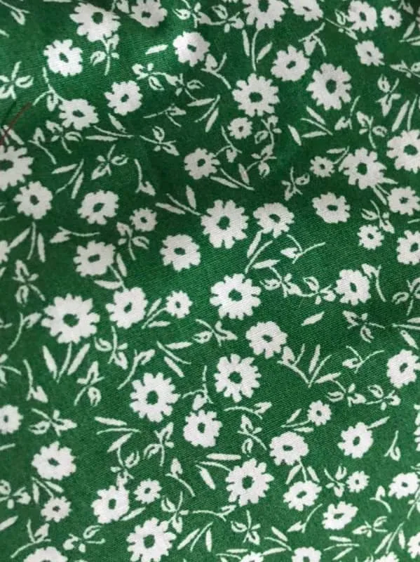 Arabella Vintage Green Floral Cotton Dress sold by All the Wild Roses product image thumbnail 2