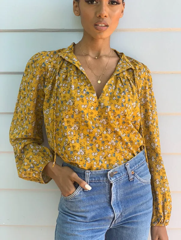 Joni Golden Floral Cotton Top sold by All the Wild Roses product image thumbnail 5