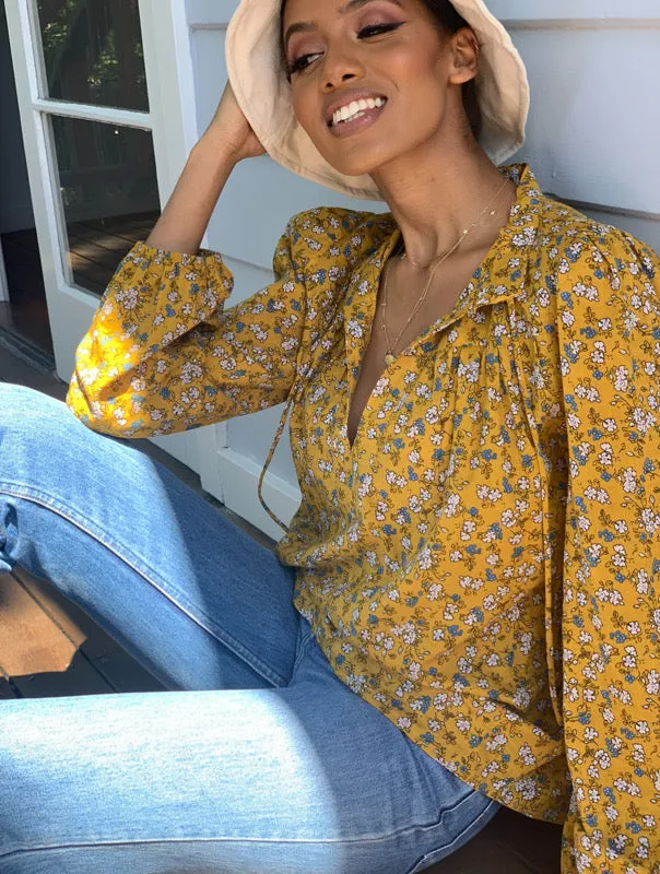 Joni Golden Floral Cotton Top sold by All the Wild Roses product image thumbnail 4