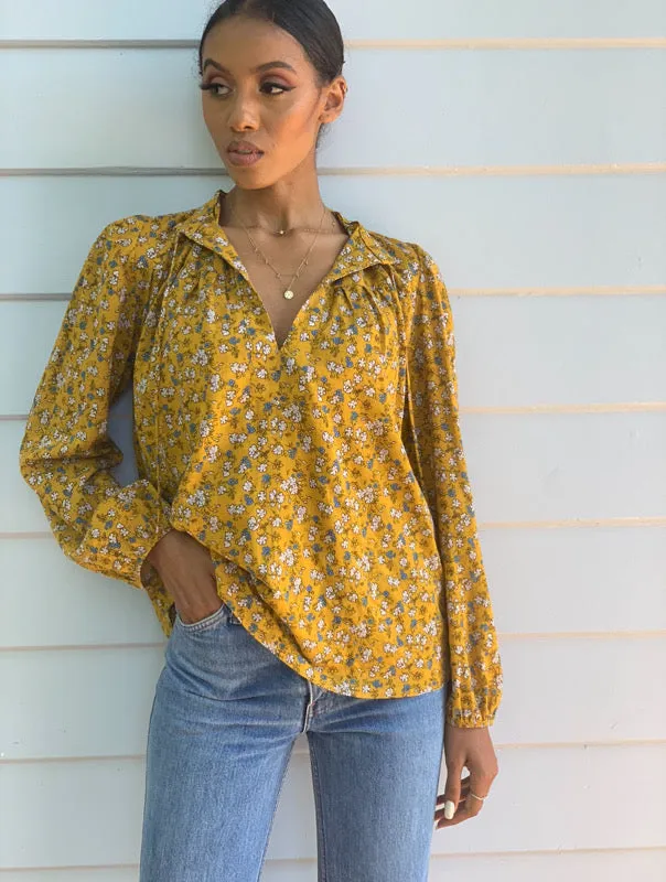 Joni Golden Floral Cotton Top sold by All the Wild Roses product image thumbnail 2