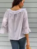 Vintage White Cotton Embroidered Top sold by All the Wild Roses