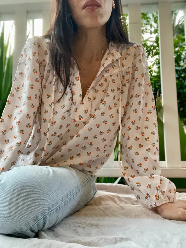 Joni White Floral Cotton Top sold by All the Wild Roses product image thumbnail 2