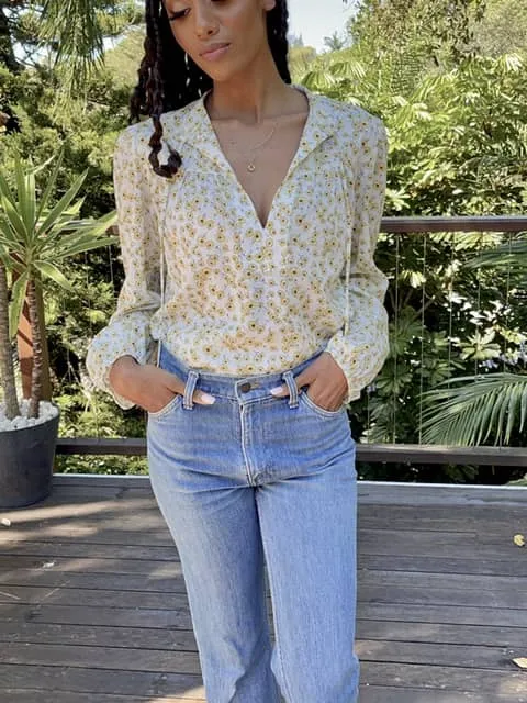 Joni White Floral Cotton Top sold by All the Wild Roses product image thumbnail 5