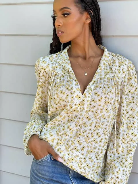 Joni White Floral Cotton Top sold by All the Wild Roses product image thumbnail 4